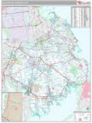 New Bedford Metro Area Digital Map Premium Style